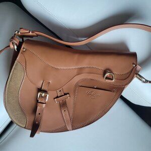 Boldrini Selleria Leather Tan Cognac Handbag / Shoulder Bag